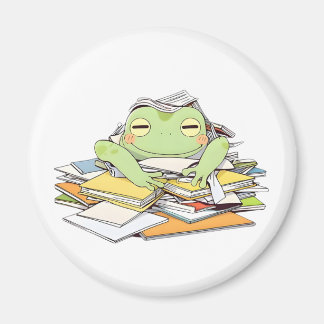 Skicka Hjälp Groda Begraven i Pappersarbete Kawaii Magnet