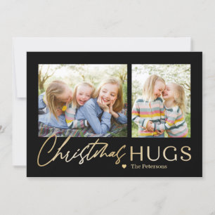 Skicka Hugs 2-fotopapper till julkort