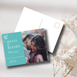 Skicka Hugs & Kisses med Anpassningsbar Photo Vale Vykort