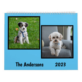 Skicka Hund Bilder varje månad i kalendern Kalender