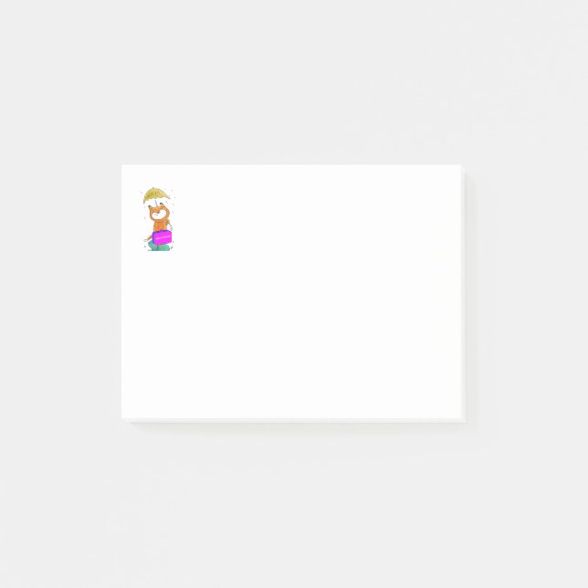 skicka in anteckningar för neuter-katt post-it block (Framsida)