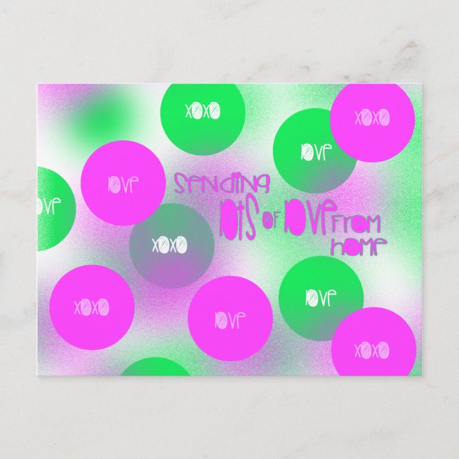 Skicka Kärlek från hemmet igen och igen Vykort (Framsida)