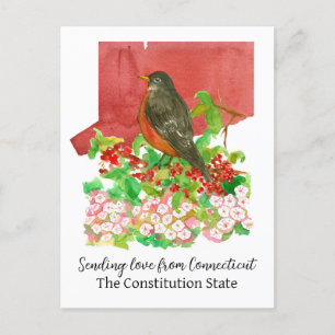 Skicka Kärlek från Robin Laurel-blomman från Conne Vykort