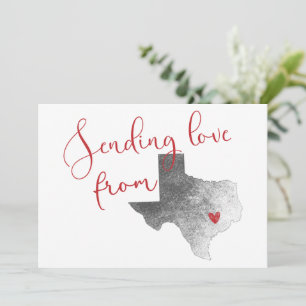 Skicka kärlek från Texas - Alla hjärtans dag Julkort