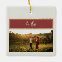 Skicka Kärlek Red och Guld Photo Collage Family