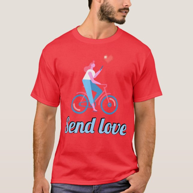 Skicka kärlek tjej t shirt (Framsida)