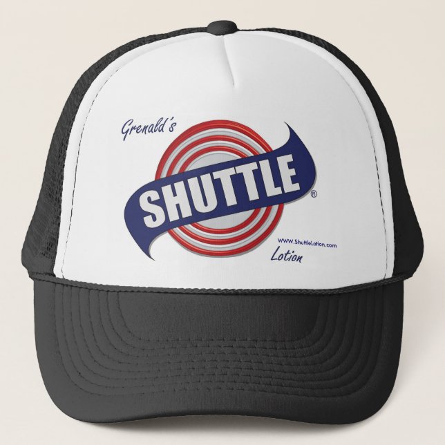 skicka kulört, WWW.ShuttleLotion.com Truckerkeps (Framsida)
