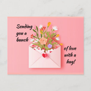 Skicka lite kärlek och en kram!  vykort