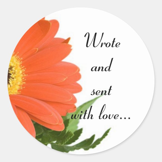 Skicka med kärlek-kuvertdekett runt klistermärke (Framsida)