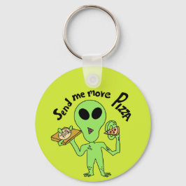 Skicka mer pizza ufo nyckelring