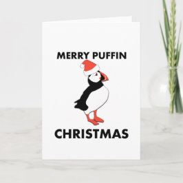 Skicka Merry Puffin-julkort den här Helgdag Helgkort