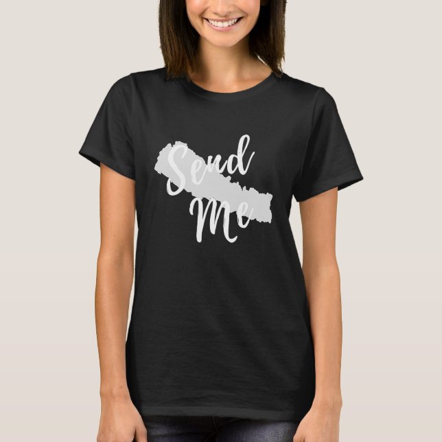 Skicka mig Nepal Uppdrag Resa Travel Mission Chris T Shirt (Framsida)