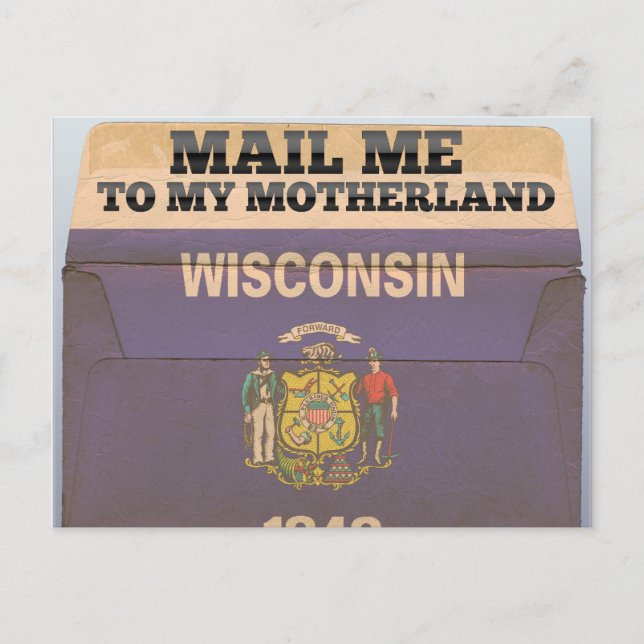 Skicka mig till Wisconsin Vykort (Framsida)