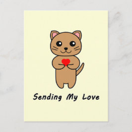 Skicka min bakgrund för Kärlek - Gult (Lodrät) Vykort