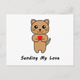 Skicka min Kärlek - vit bakgrund Vykort