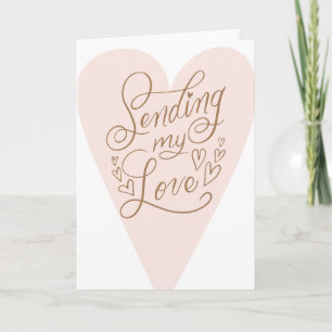 Skicka mina Kärlek-handsbrev Guld Hearts Anteckningskort