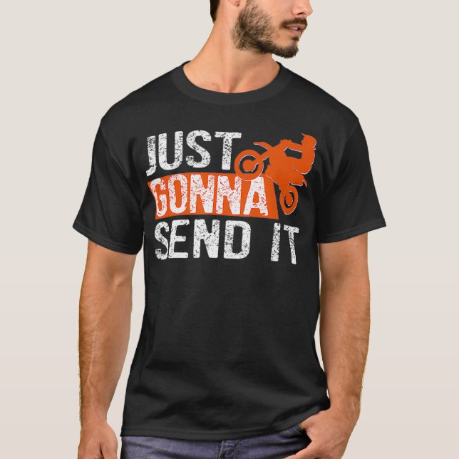 Skicka Motocross Dirt Bike Gift Tee (Framsida)