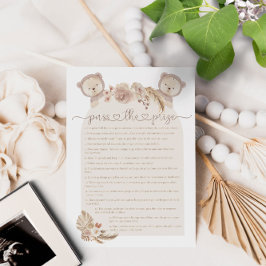 Skicka Nallen Baby Shower-spel för Twillingar av p