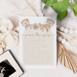 Skicka Nallen Baby Shower-spel för Twillingar av p