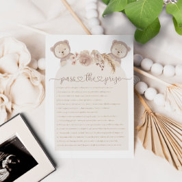 Skicka Nallen Baby Shower-spel för Twillingar av p