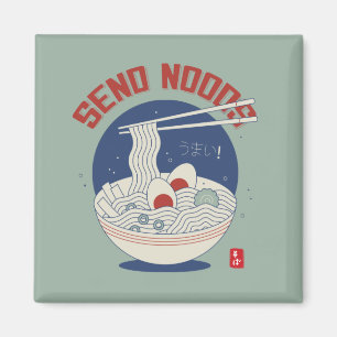 Skicka Nood Japanska Noodle Soppa Ramen Magnet