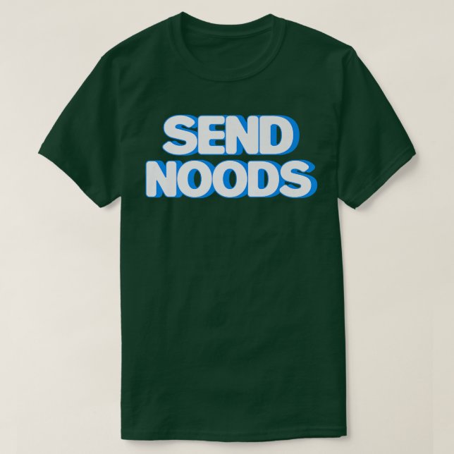Skicka noods Funny Ramen Noodle-sändare 2793 T Shirt (Design framsida)