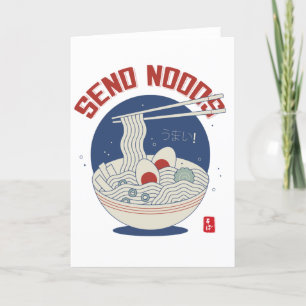 Skicka Noods Japanska Noodle Soppa Ramen Tack Ca Kort