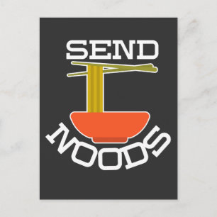 Skicka Noods - Noodle Älskare Asian Food Pun Vykort