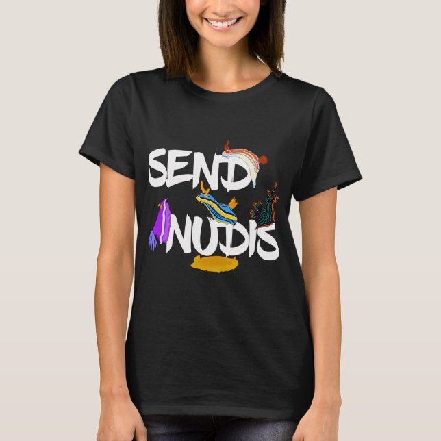Skicka Nudis svart T Shirt (Framsida)