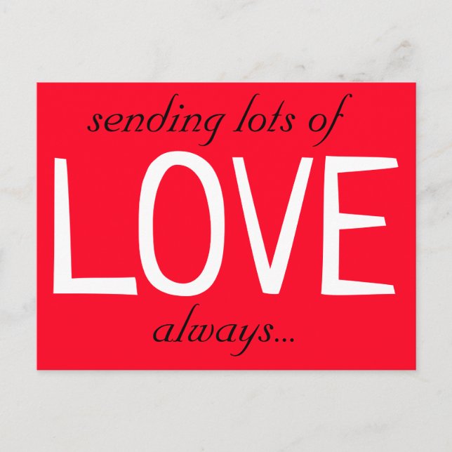 skicka partier av KÄRLEK Cute Red Vykort (Framsida)