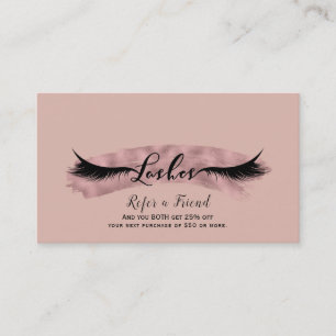 Skicka Pink Blush & Rose Gold Eyelashes till en vä Rabattkort