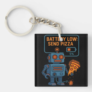Skicka Pizza Robot Batteri 5% Spelande Matglad Rol