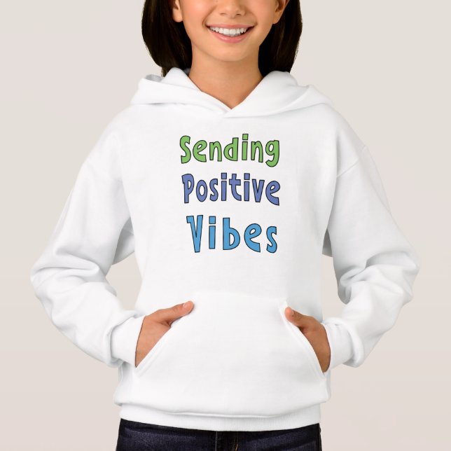 Skicka Positiva Vibrationer     T Shirt (Framsida)