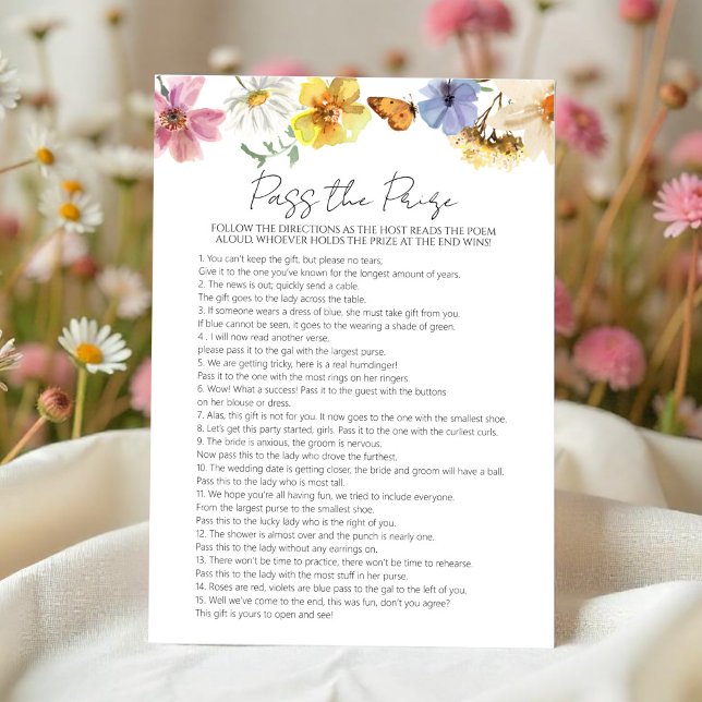 Skicka priset | Boho Möhippa Game Card Inbjudningar (Skapare uppladdad)