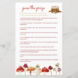 Skicka priset till babyduschspelet Woodland Mushro