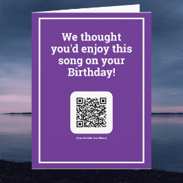 Skicka Sång med QR-kod på en födelsedag Kort