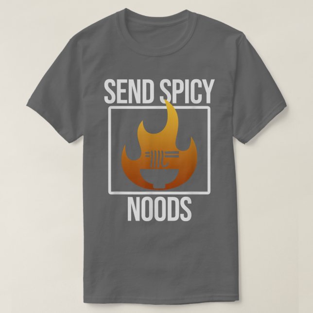 Skicka Spicy Noods Anime Kawaii Ramen Noodles Älsk T Shirt (Design framsida)