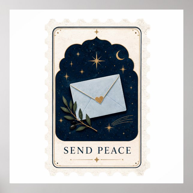 Skicka Stickerark för Celestial Pen Pal Poster (Framsidan)