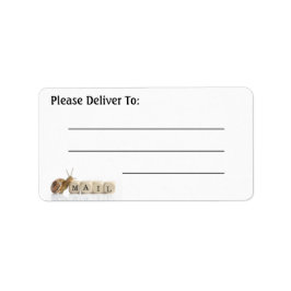 Skicka till (PDT) etiketter för Snigel Mail Adressetikett