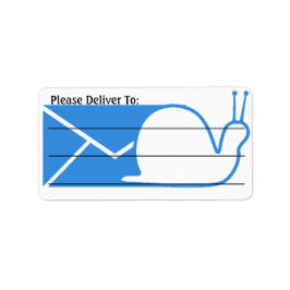 Skicka till (PDT) etiketter för Snigel Mail Adressetikett