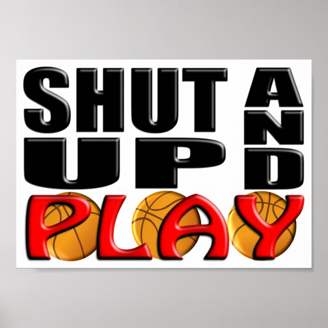 SKICKA UPP OCH SPELA (Basketboll) Poster (Framsidan)