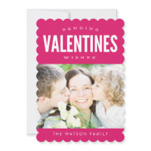 Skicka Valentines Önskemål Cute Photo Card