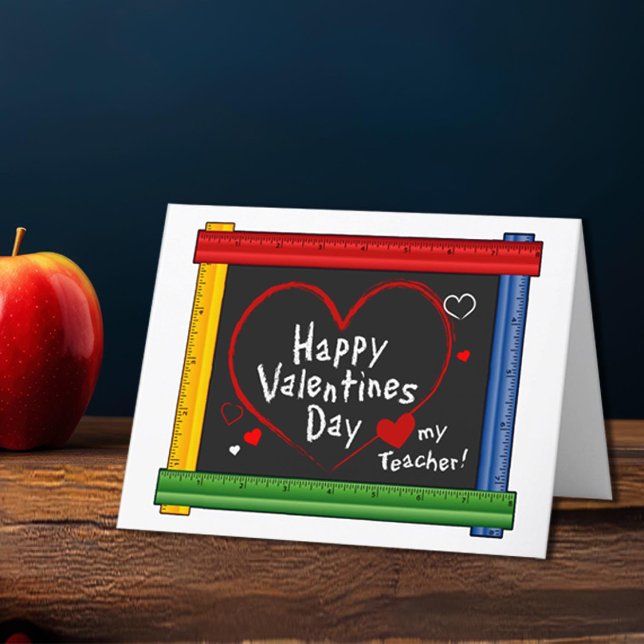 Skicka Valentinesens dag Hälsning! Helgkort (Celebrate your Teacher, Happy Valentine's Day!  Love My Teacher!)