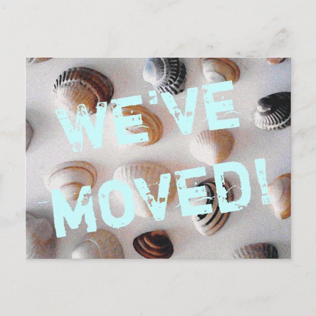 Skicka vykort för flytta av tema med snäckor (Framsida)