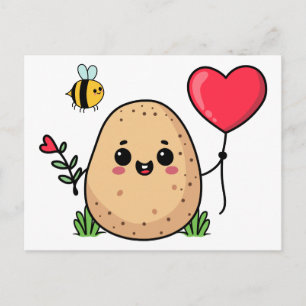 Skickad med kärlek Romantisk potatis Vykort