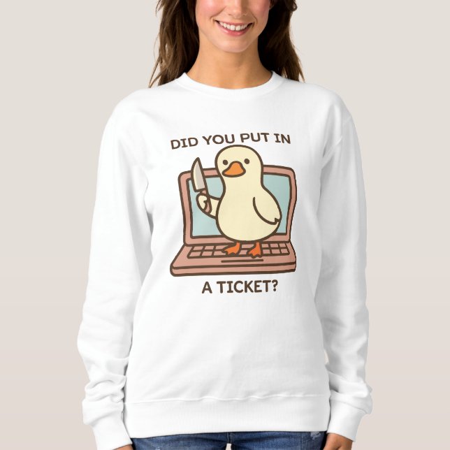 Skickade Du In En Biljett? Anka T Shirt (Framsida)