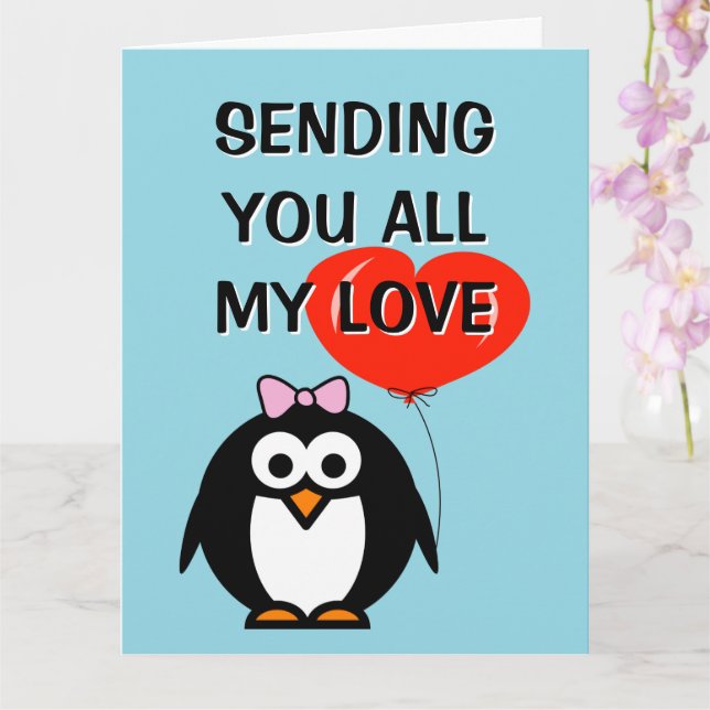 Skickar all min kärlek hälsningskort kort (Orkide)