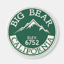 Skickar Big Bear Sjö California Ski Hiking Magnet