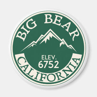 Skickar Big Bear Sjö California Ski Hiking Magnet