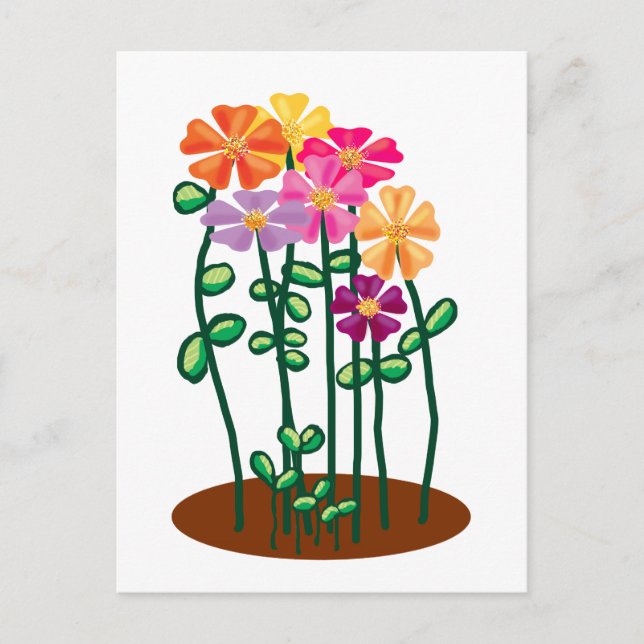 Skickar blommor till dig vykort (Framsida)